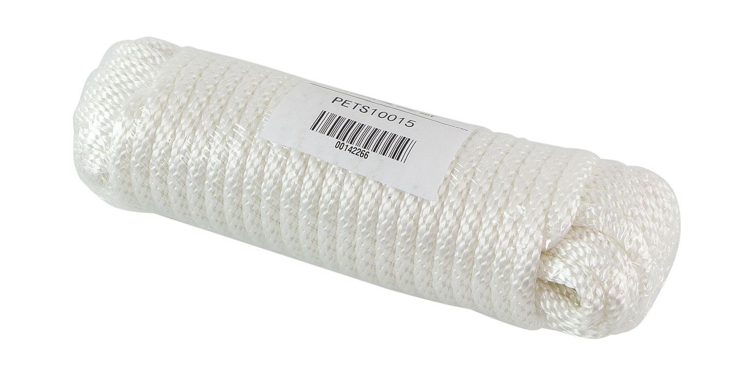 картинка Веревка сплошного плетения d10мм, L15м, белый, Marine Rocket