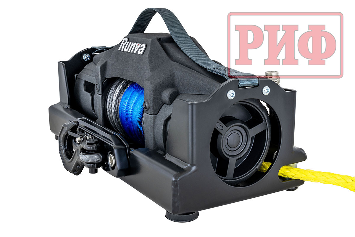 картинка Лебёдка переносная РИФ 6000FSR c площадкой, синтетический трос