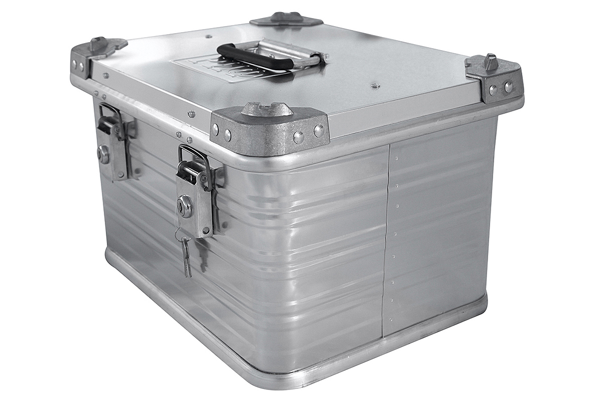 картинка Ящик алюминиевый РИФ усиленный с замком 432х335х277