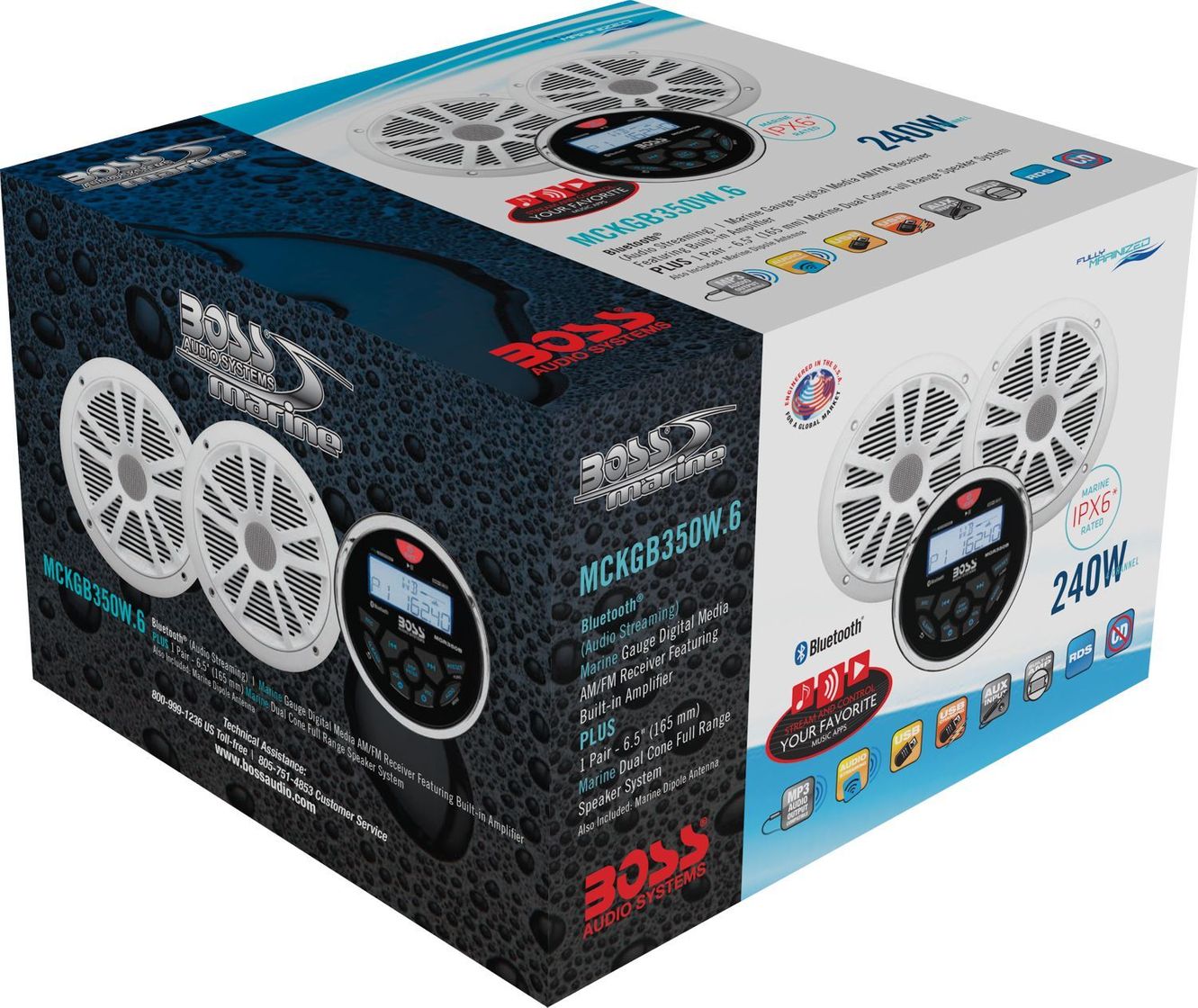 Морская акустика BOSS MCKGB350W.6 (комплект2)