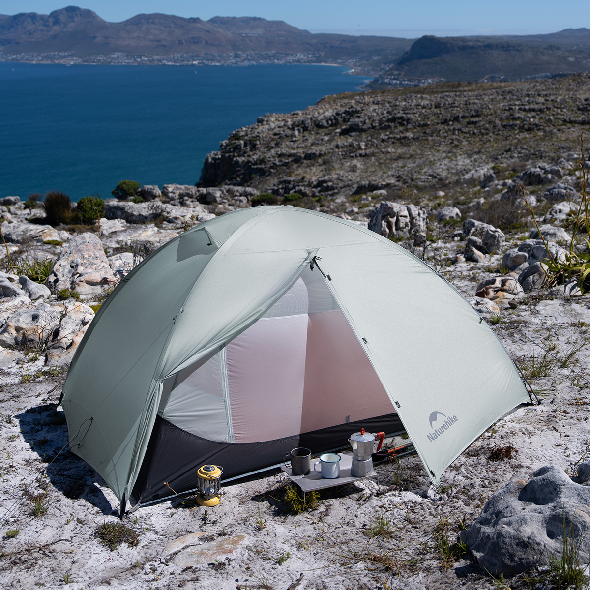 Палатка Naturehike Jiling UL 1-местная, алюминиевый каркас, сверхлегкая, серая