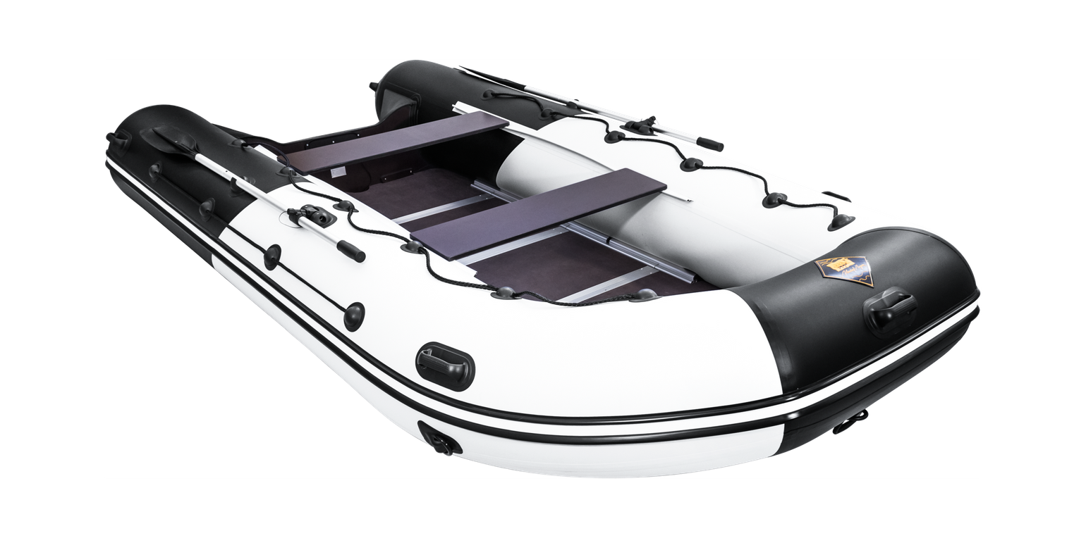 картинка Надувная лодка ПВХ, Ривьера Максима 3800 СК Комби, светло-серый/черный