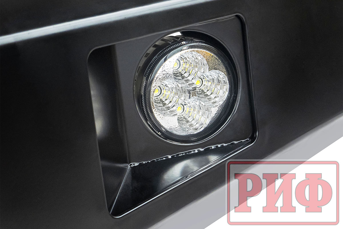 картинка Бампер РИФ передний Toyota Land Cruiser 76/78 2007+ c доп. фарами и защитной дугой, под штатную лебедку