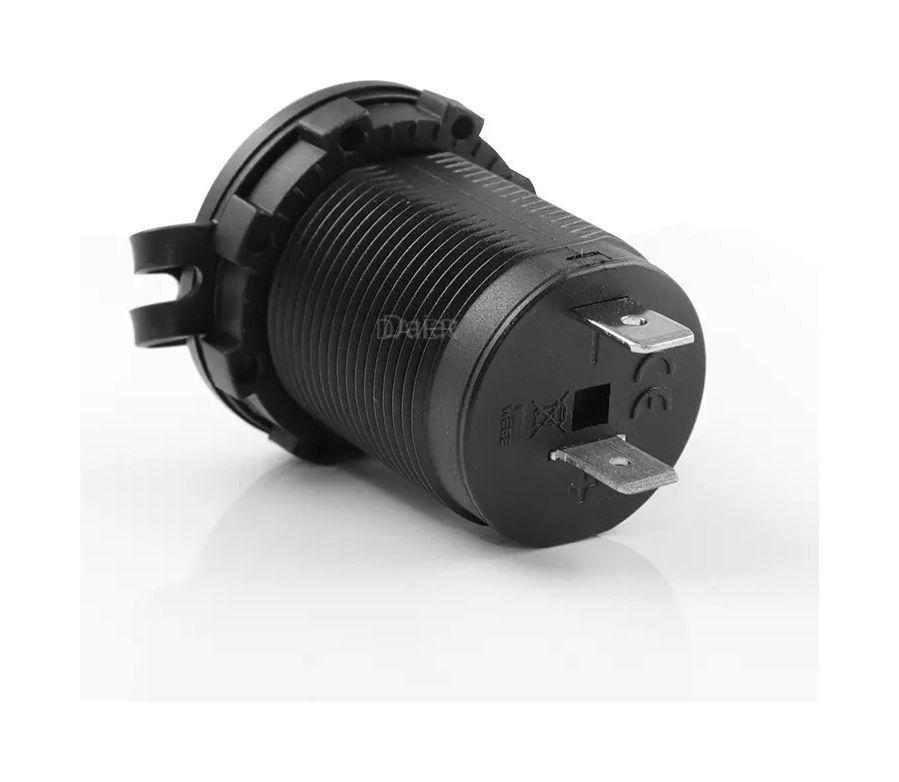 картинка Разъем прикуривателя врезной, светодиодный, зеленый