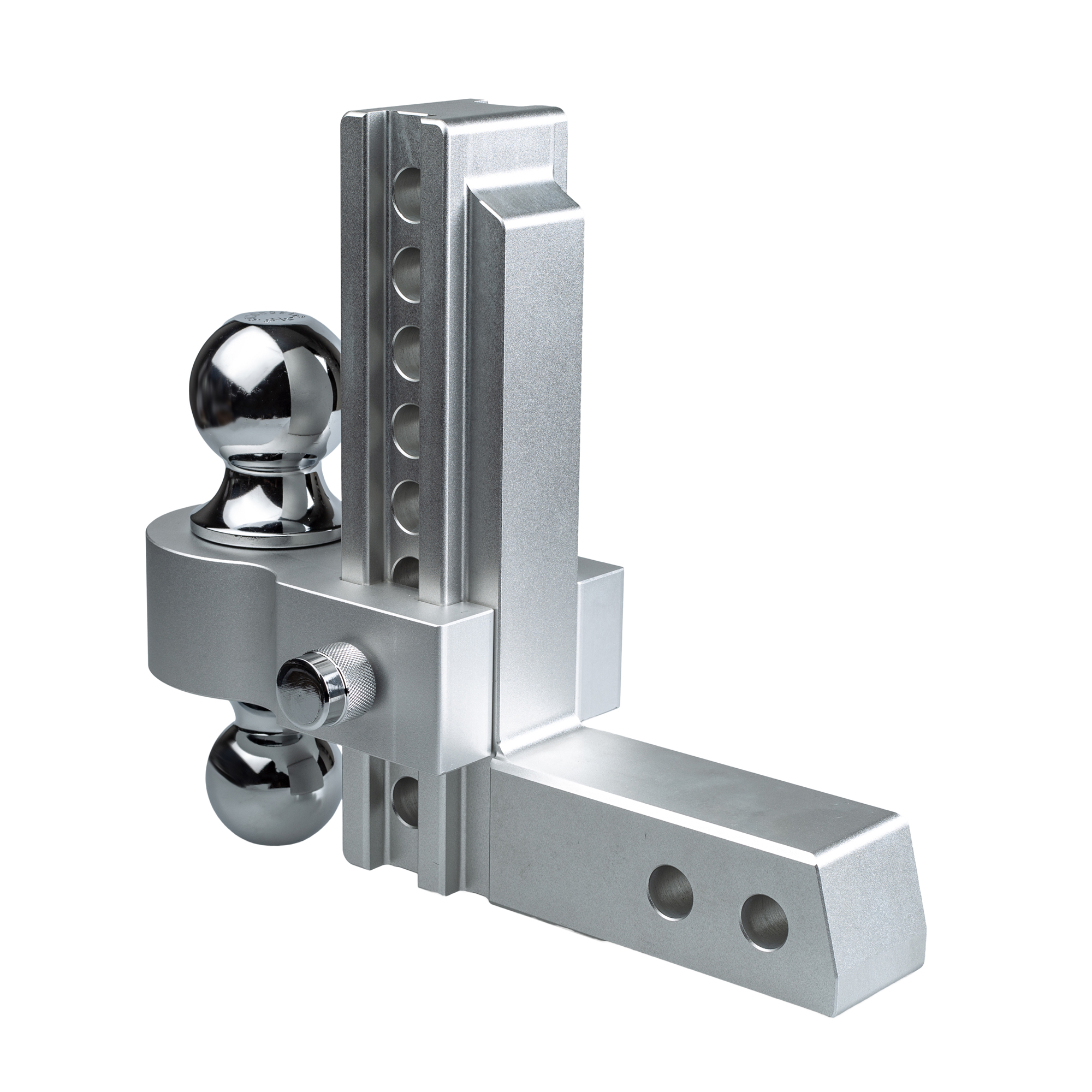 картинка Фаркоп с регулировкой высоты на 8 дюймов алюминивый с 2-мя шарами, 2" и 2-5/16" под квадрат, с двумя фиксаторами.