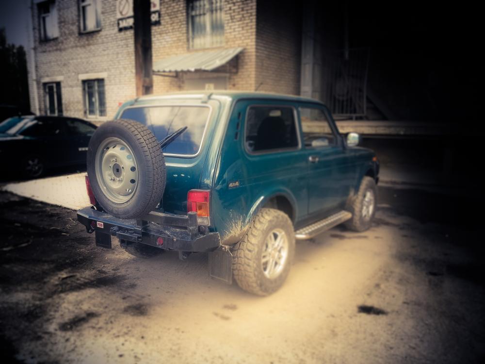 картинка Бампер задний РИФ ВАЗ Нива с фаркопом, калиткой и фонарями