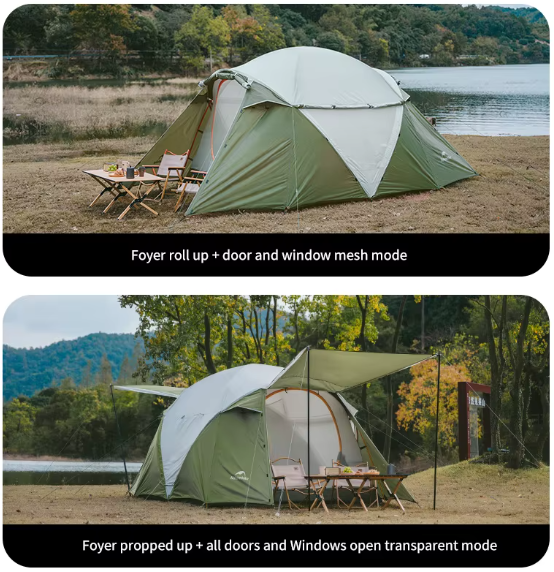 картинка Палатка Naturehike KOTA 4, 4-местная, алюминиевый каркас, олива