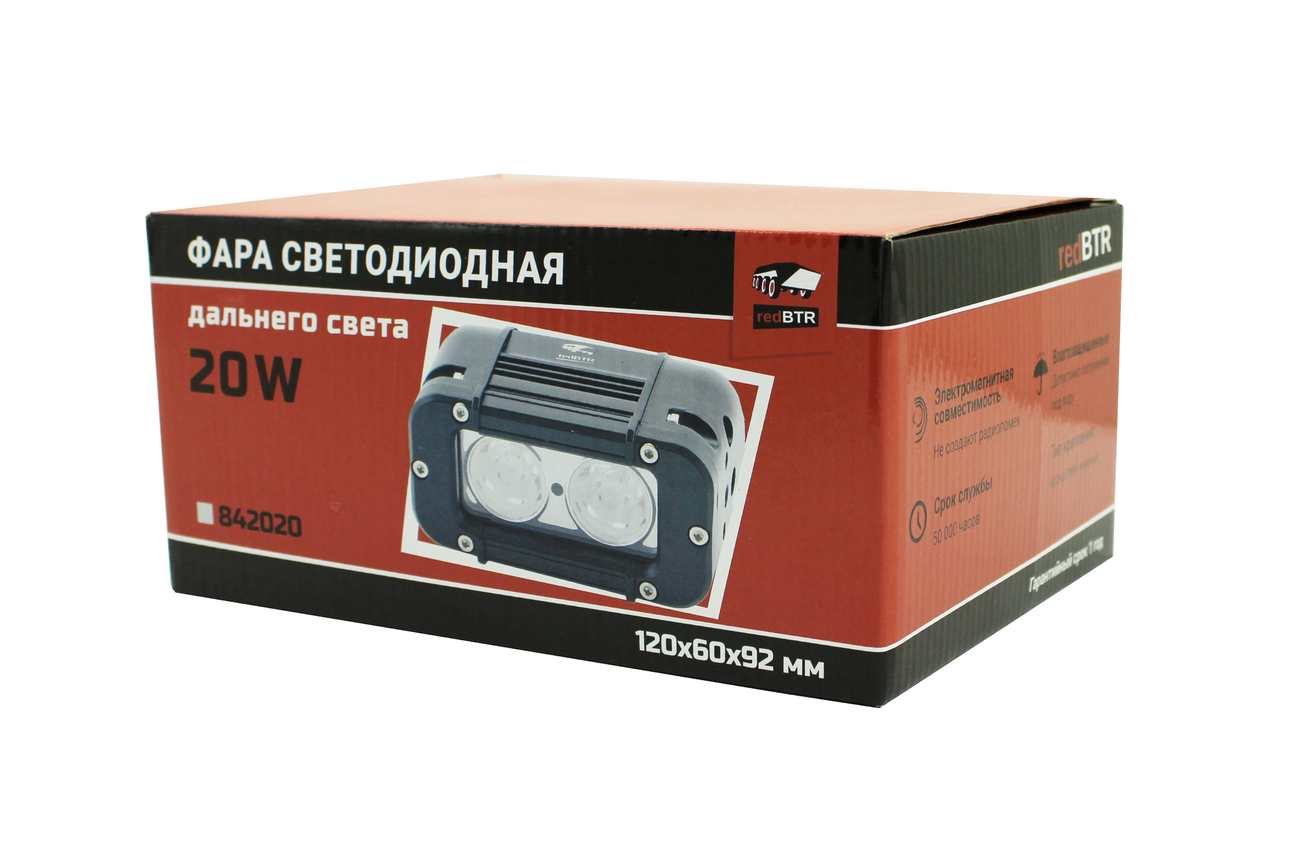 картинка Фара redBTR 20Вт, 127х64х82мм, 2 диода, 12В