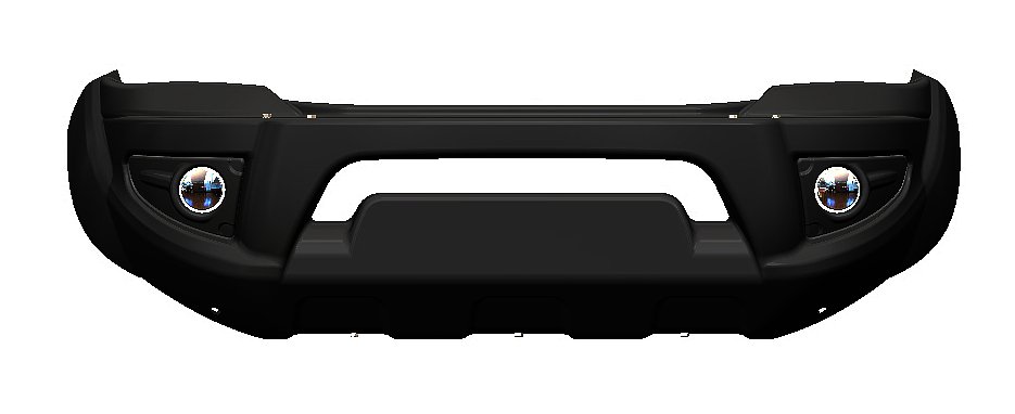 картинка Бампер передний Toyota HIlux Revo 2015-07.2018 с оптикой черный АВС-дизайн