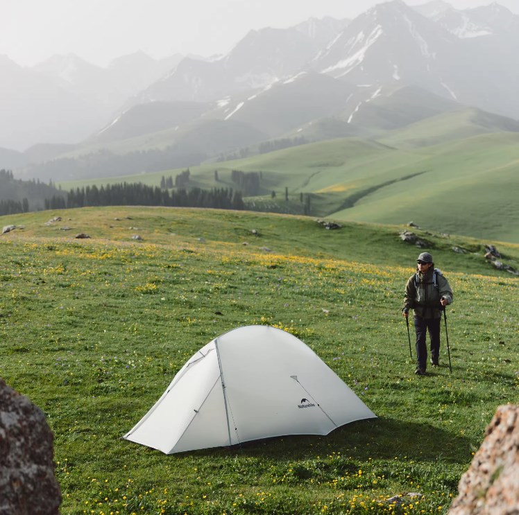 картинка Палатка Naturehike Cloud Up UL Si 1-местная, алюминиевый каркас, серая