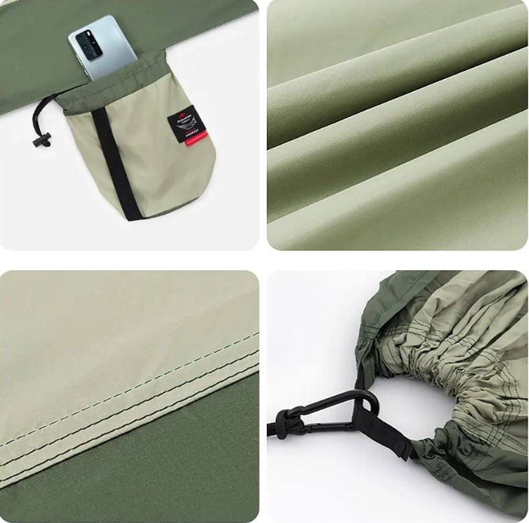 картинка Гамак Naturehike без планок, туристический, эпонж, зеленый