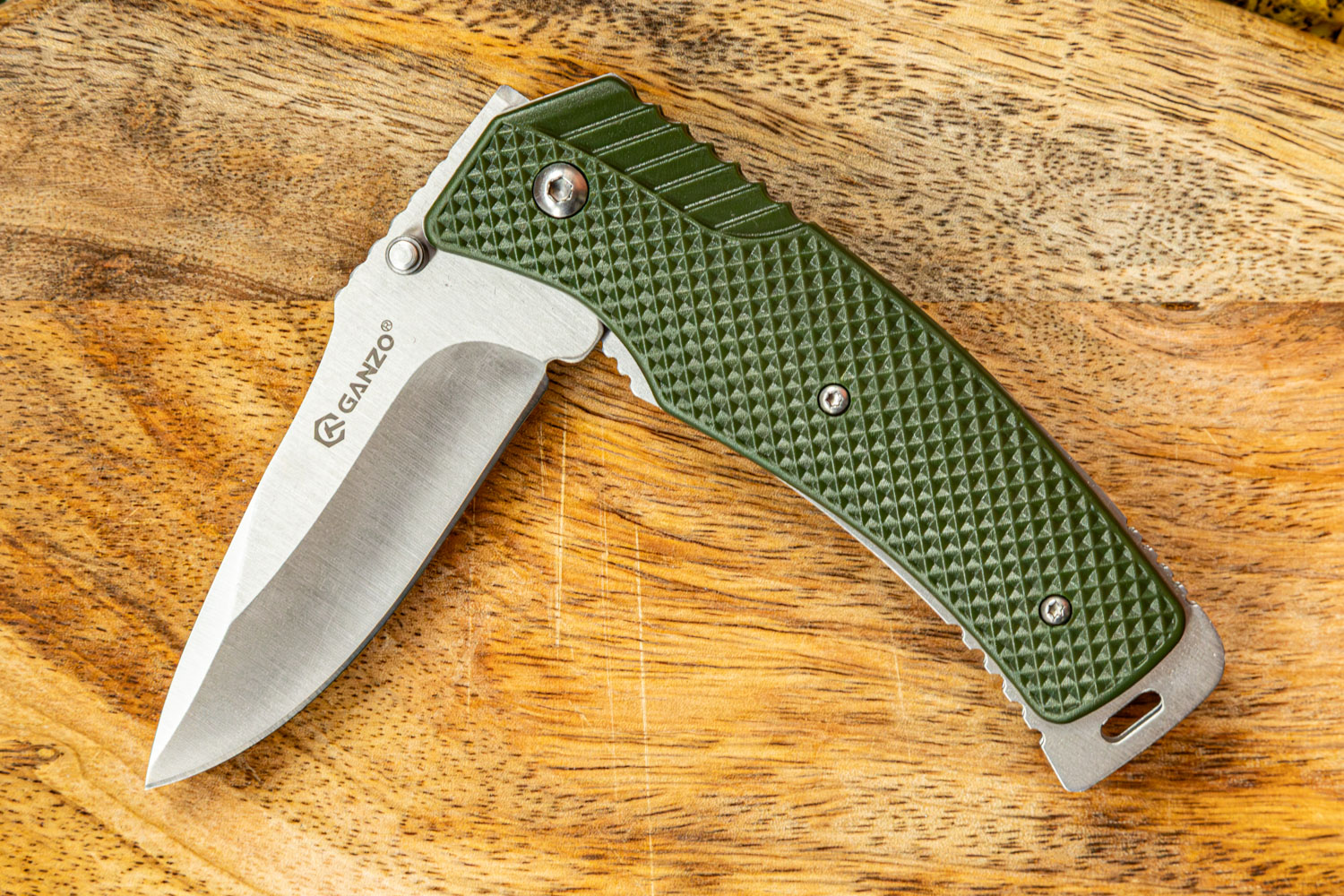 Нож складной Ganzo G618 440 Steel Exclusive Edition Green Handle