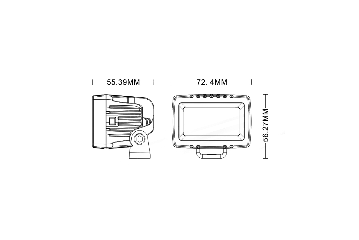 картинка Светодиодные фары рабочего света AURORA 76x38 мм 20W LED