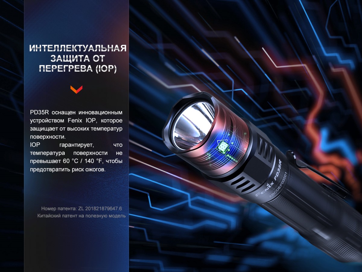 Фонарь  Fenix PD35R EDC/Tactical, 1700 Lumen
