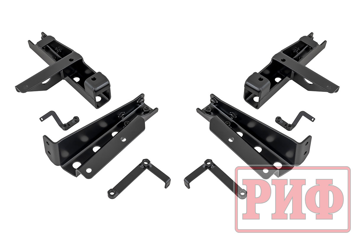 картинка Пороги РИФ силовые Lada Нива Тревел (черный алюминий)