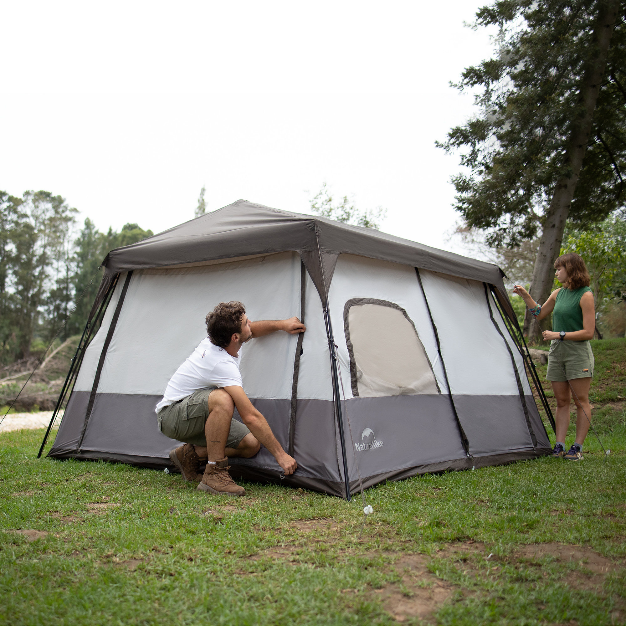 картинка Палатка Naturehike Cape 8.3 быстросборная, серая