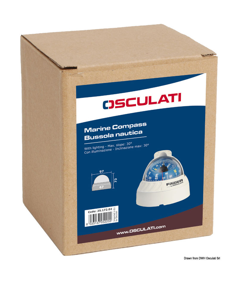 картинка Компас FINDER размер 2" 5/8 (67 мм), накладной, черный