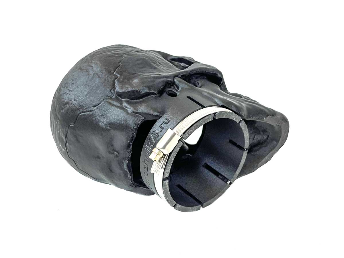 картинка Воздухозаборник (насадка) шноркеля впускной "Череп в берете" (3 дюйма)