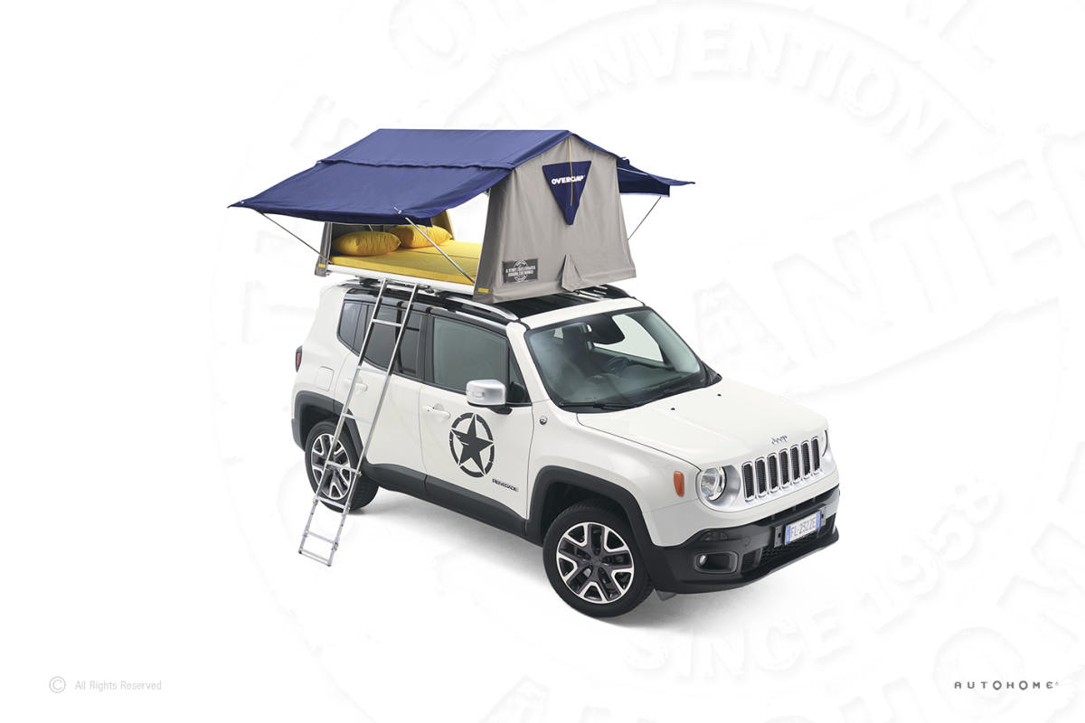 картинка Автопалатка OVERCAMP MEDIUM тент синий, лестница 215 мм