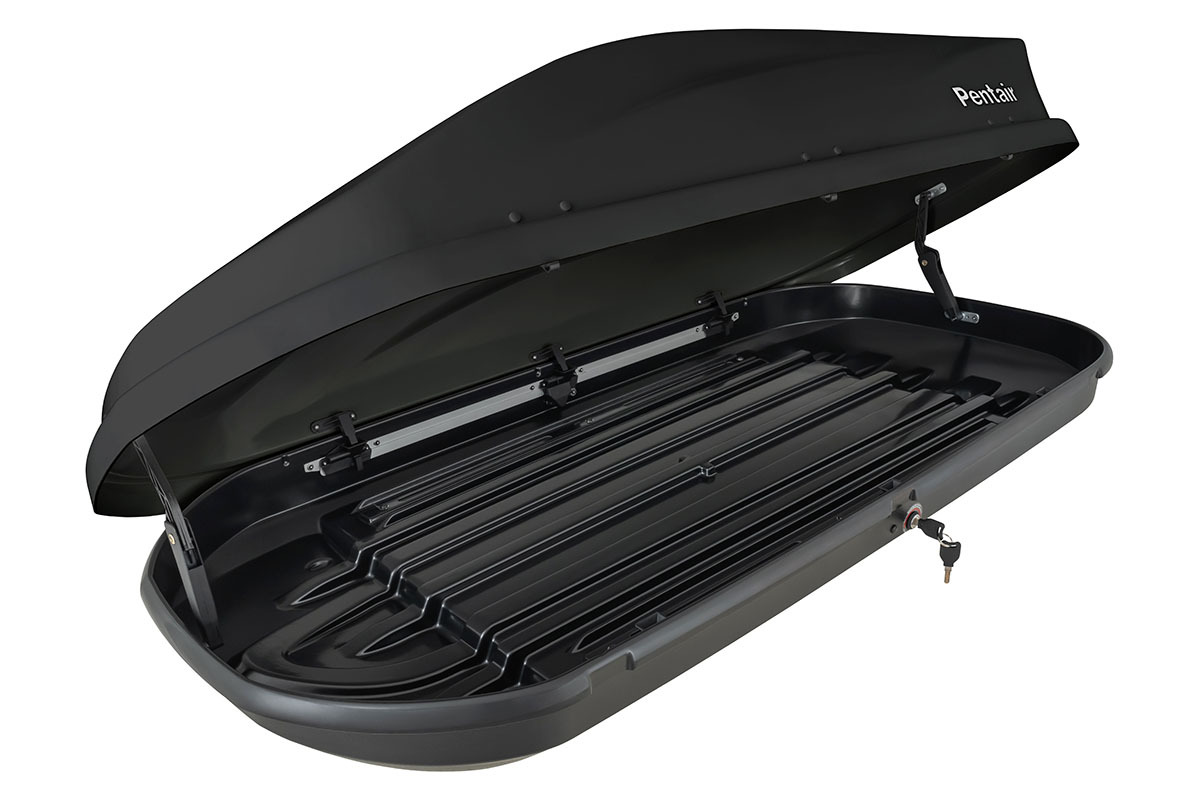картинка Бокс автомобильный на крышу Pentair PYTHON 450L черный глянец, двусторонний