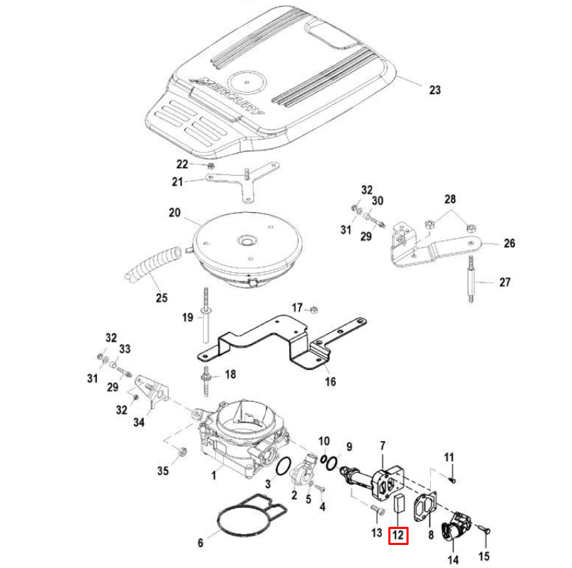 картинка Фильтр холостого хода Mercruiser (Quicksilver)
