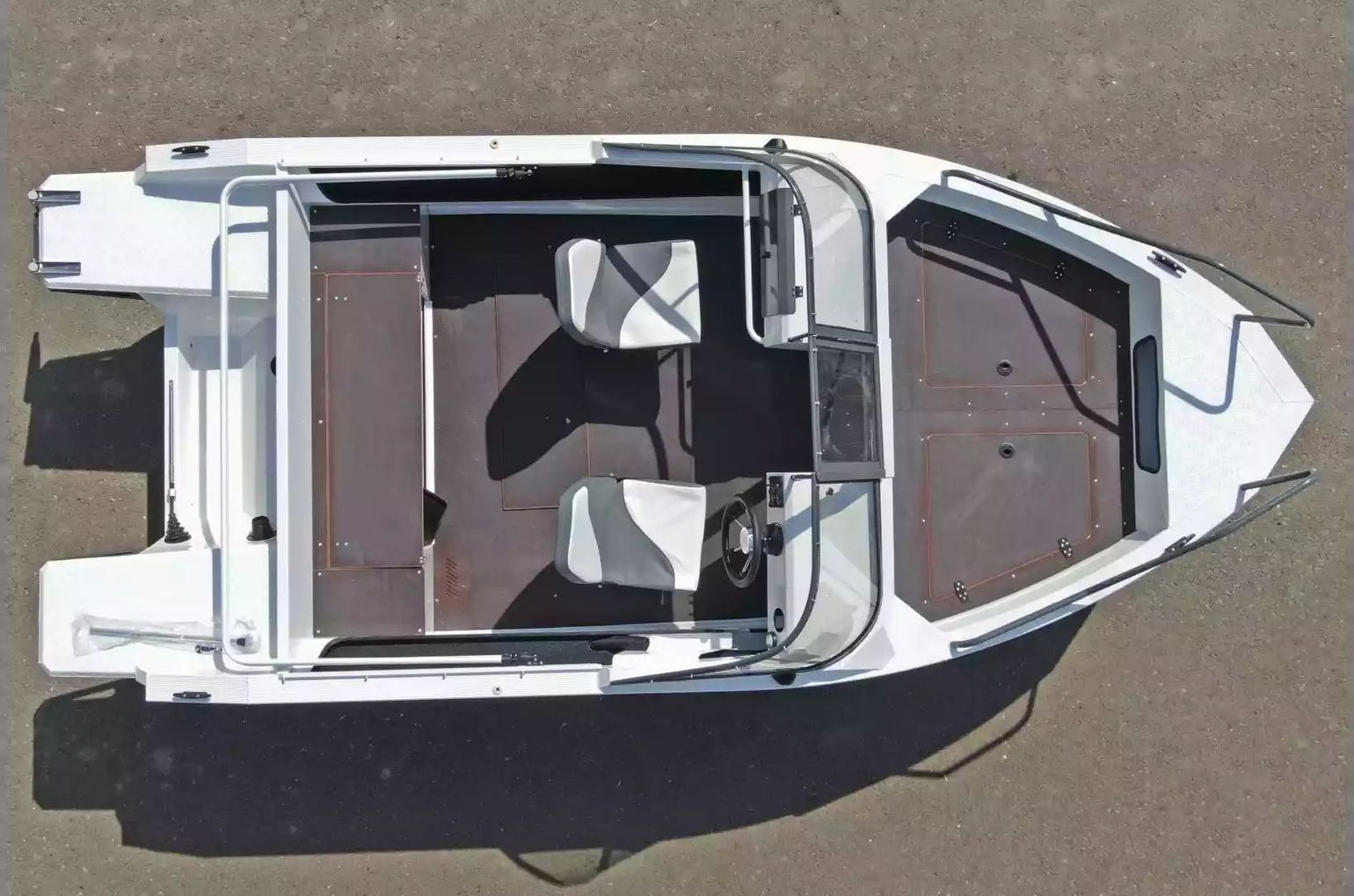 Моторная лодка, Neman 450 DC NEW, серый/св. сер