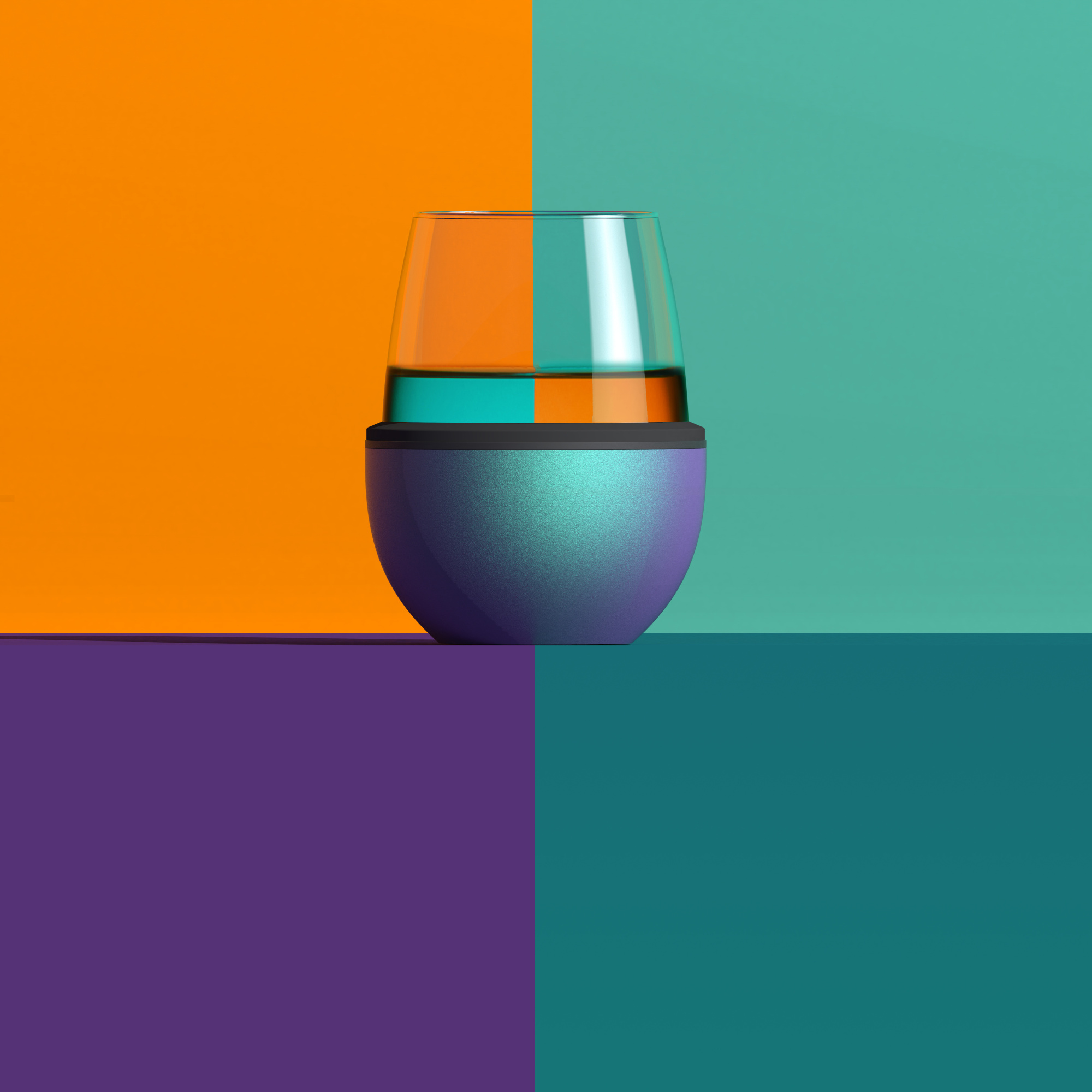 картинка Термобокал для вина WINE KUZIE 440 мл, мультиколор