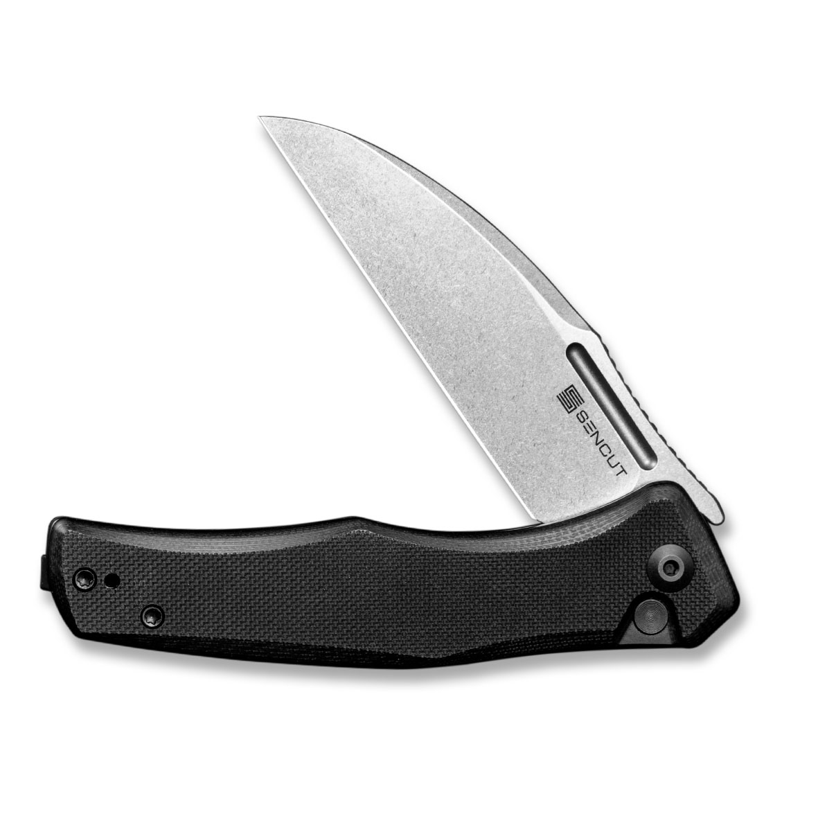 картинка Складной нож SENCUT Watauga D2 Steel Stonewashed Handle G10 Black