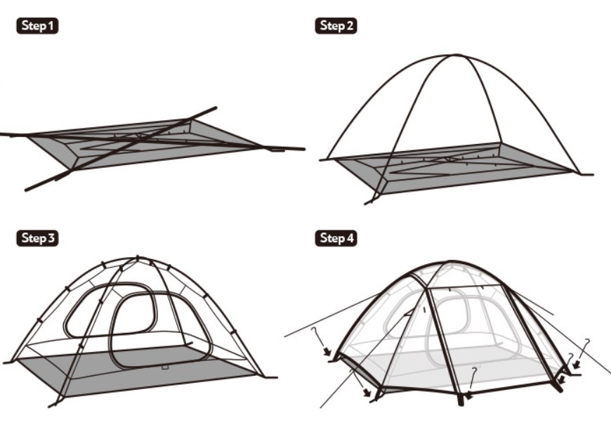 картинка Палатка Naturehike Cloud River, 2-местная, коричневая