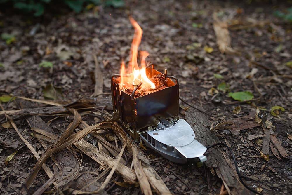 картинка Походная печка щепочница BRS-116 с наддувом