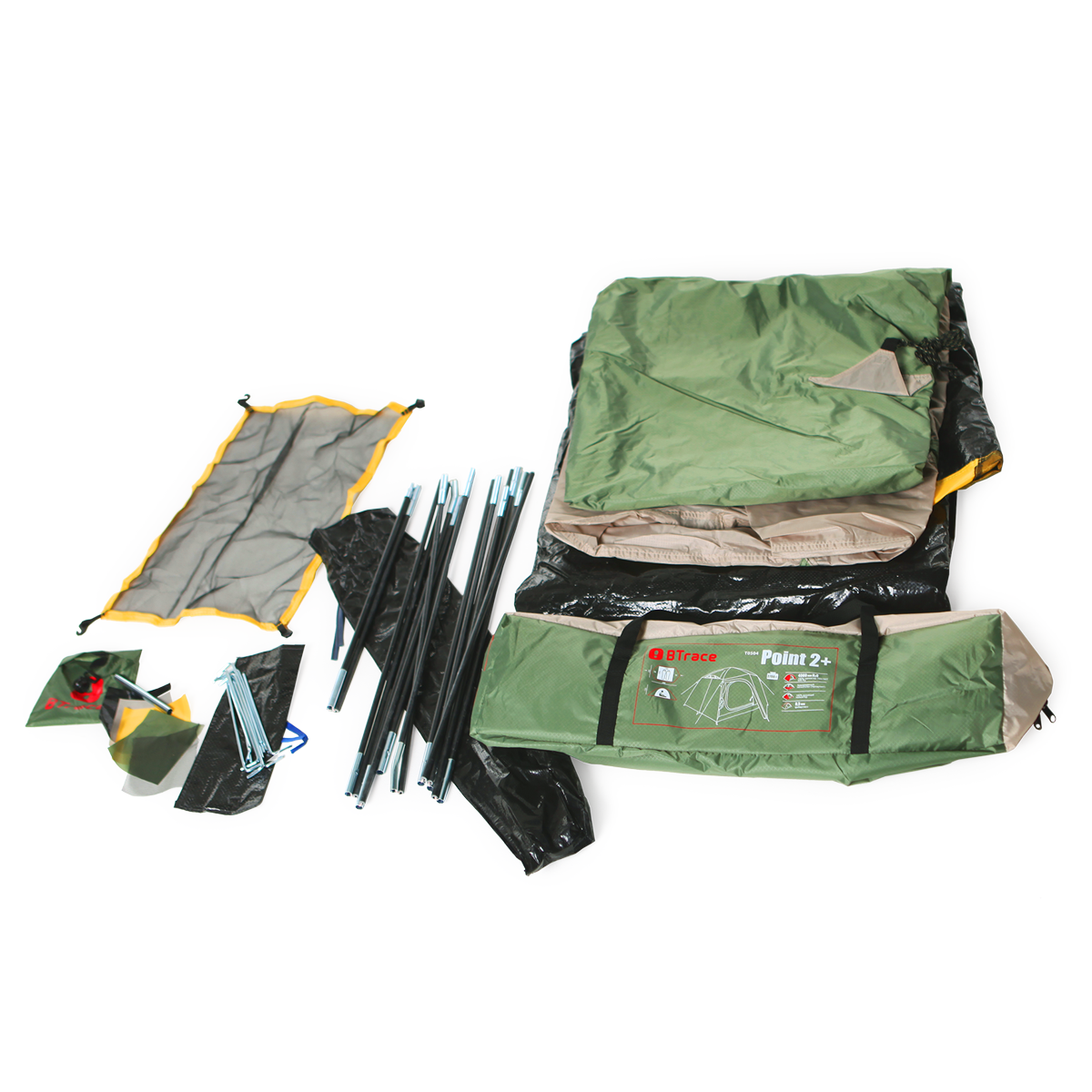 картинка Палатка BTrace Point 3 (Зеленый/Бежевый)