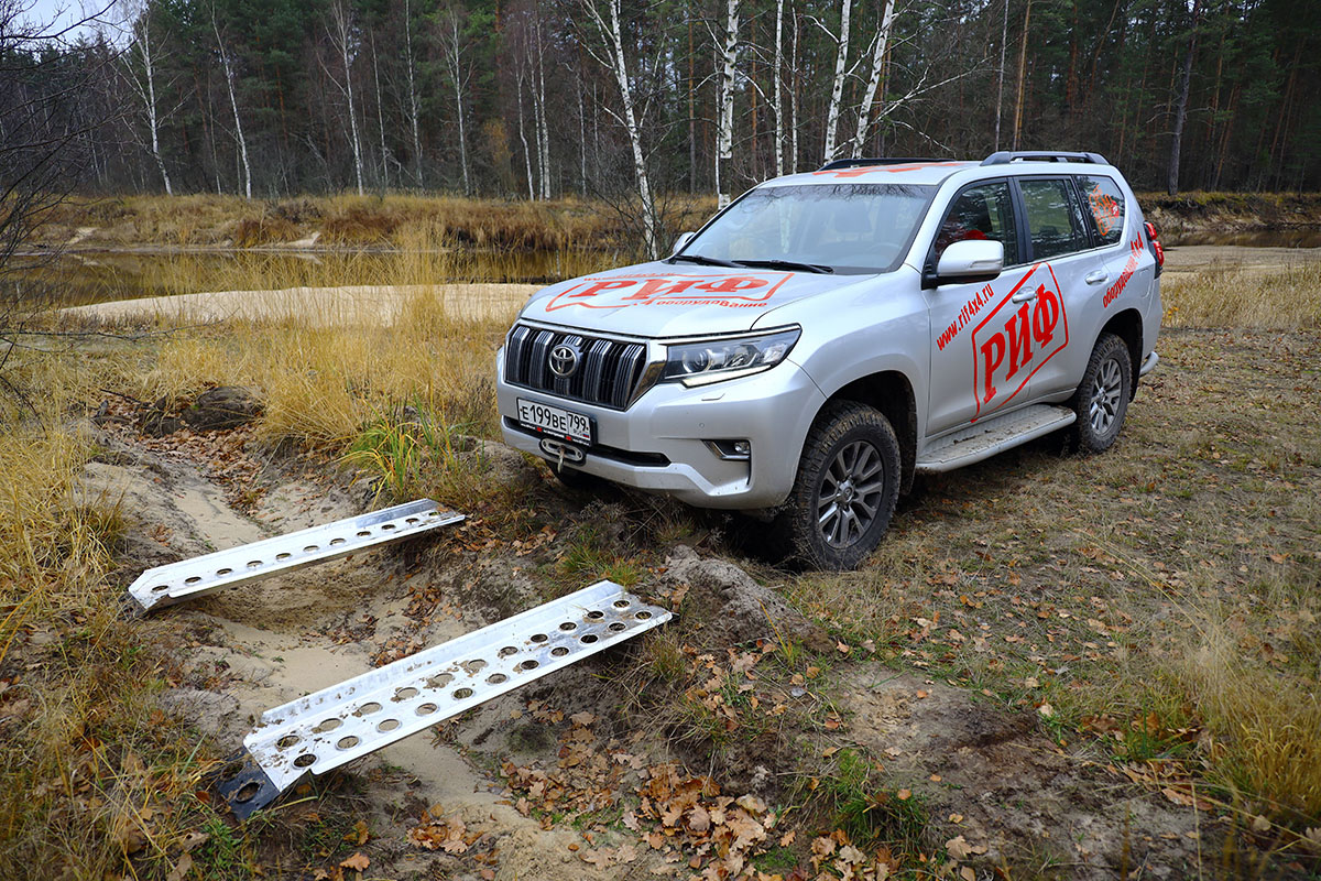 картинка Сенд-траки (аппарели) РИФ 148x48 см алюминиевые усиленные (2 шт.)