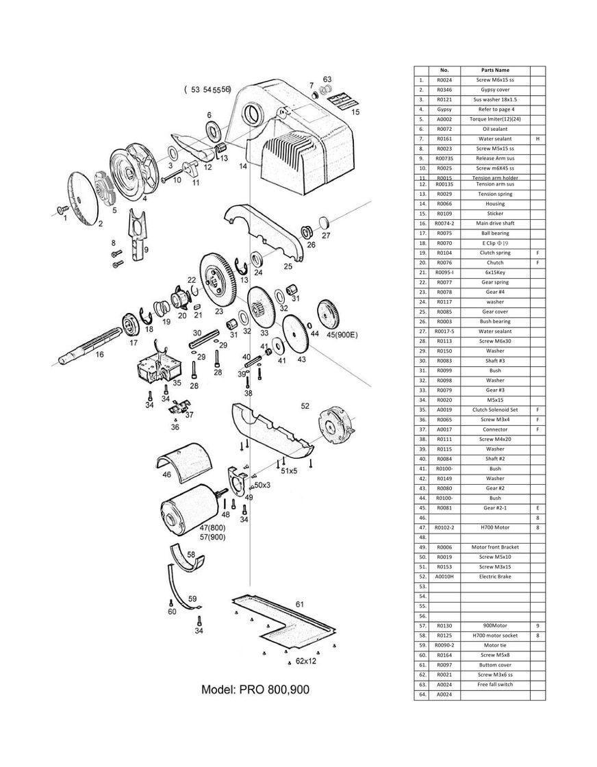 картинка Лебедка якорная South Pacific 800F горизонтальная, 800Вт, 12 В,