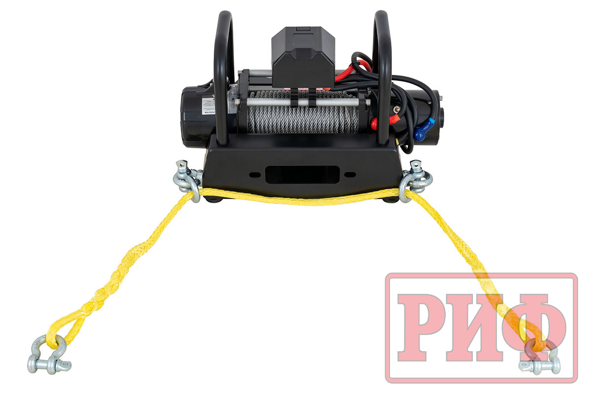 картинка Лебёдка переносная 12000 РИФ c площадкой и проводами стальной трос