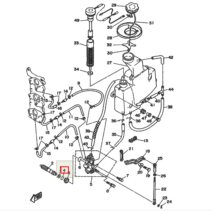 картинка Кольцо уплотнительное масляного насоса Yamaha 60-175 (93210-13M04) (Япония)