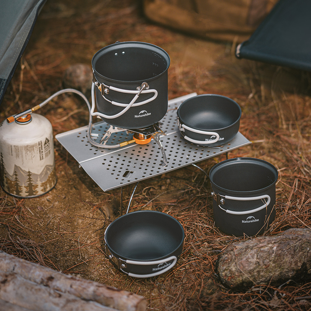 картинка Набор посуды Naturehike 4 в1 NH18T018-G, серый, 6927595785515