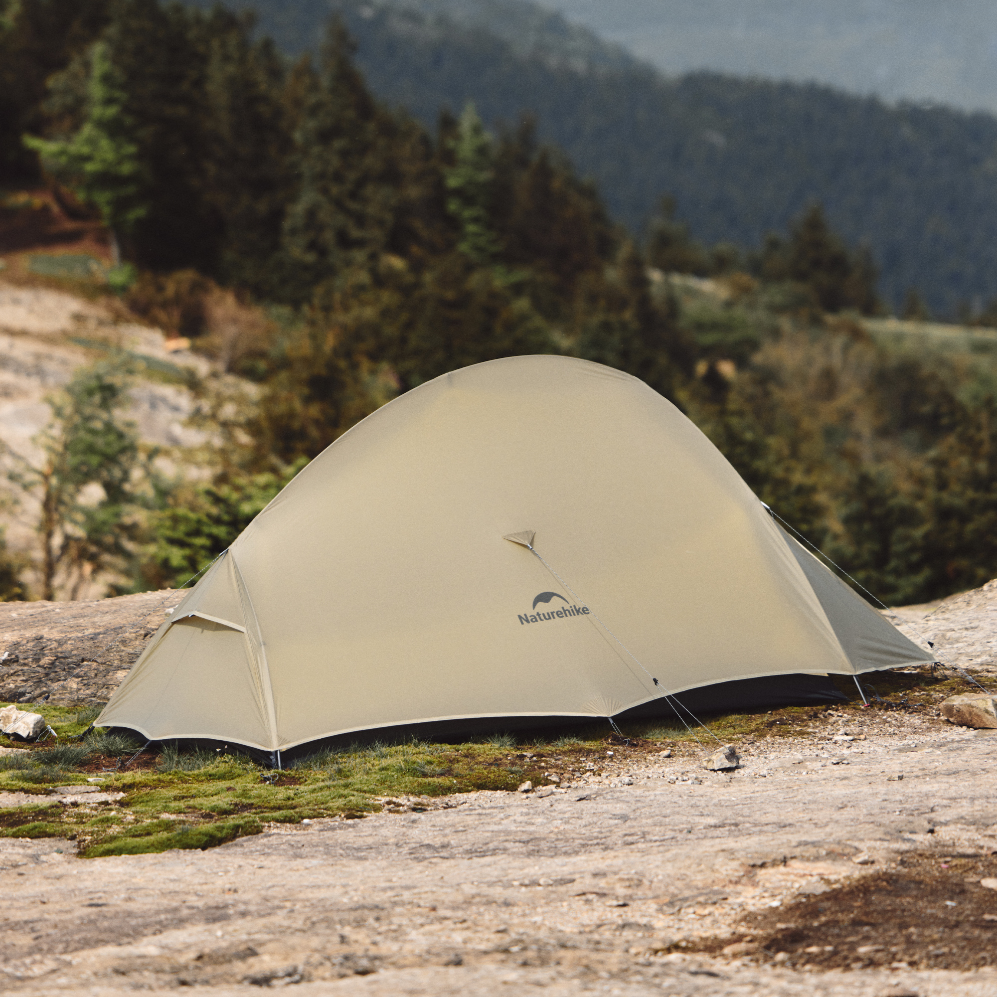 картинка Палатка Naturehike Cloud Up Pro Si 1-местная, алюминиевый каркас, сверхлегкая, хаки