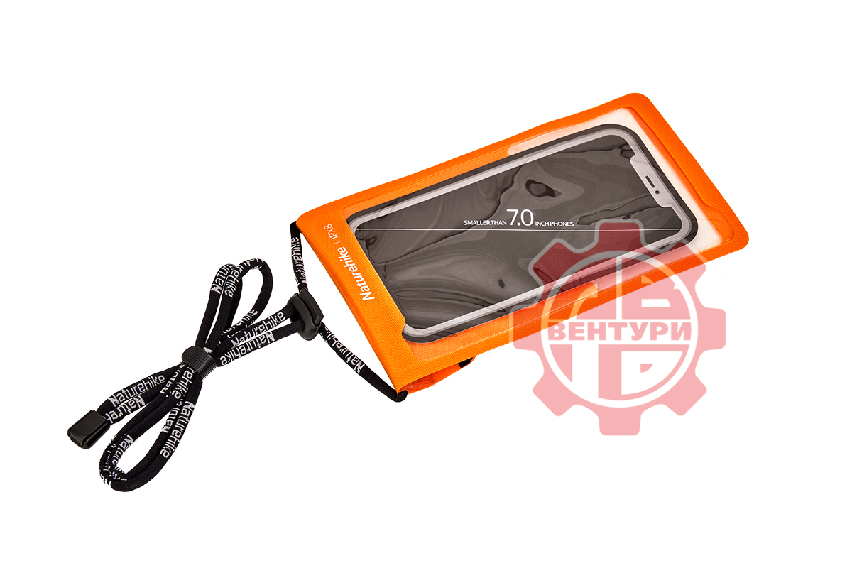картинка Гермочехол Naturehike плоский для телефона 11х20 см. (оранжевый)
