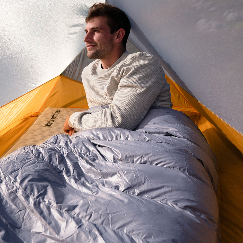 Спальный мешок Naturehike Cicada Wing CW700 CNK2450WS048 утиный пух серый L