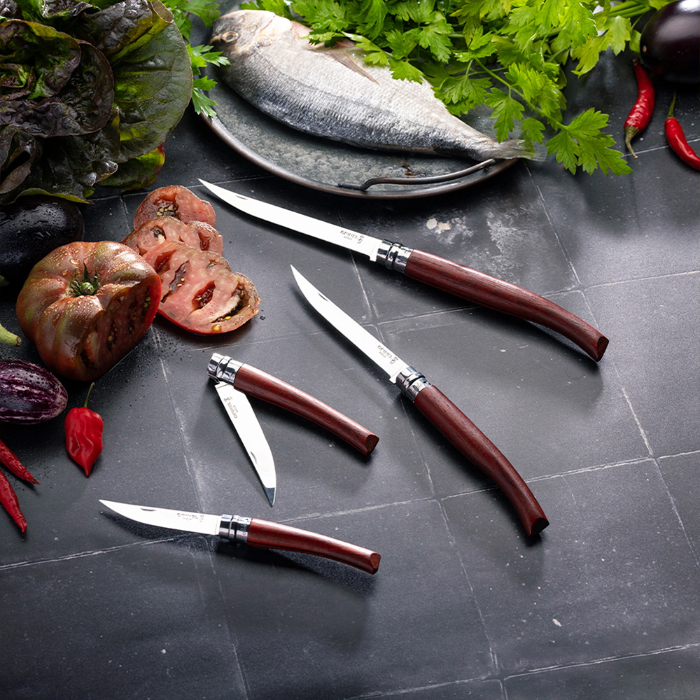 Нож филейный Opinel №8, нержавеющая сталь, рукоять из падука