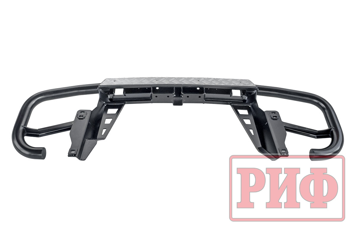 картинка Бампер задний РИФ Toyota Land Cruiser Prado 120 c квадратом под фаркоп