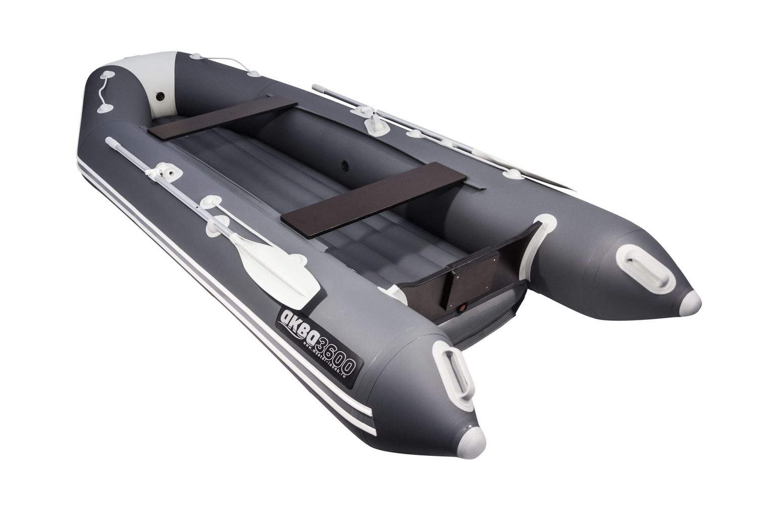 картинка Надувная лодка ПВХ, АКВА 3600 НДНД, графит/светло-серый