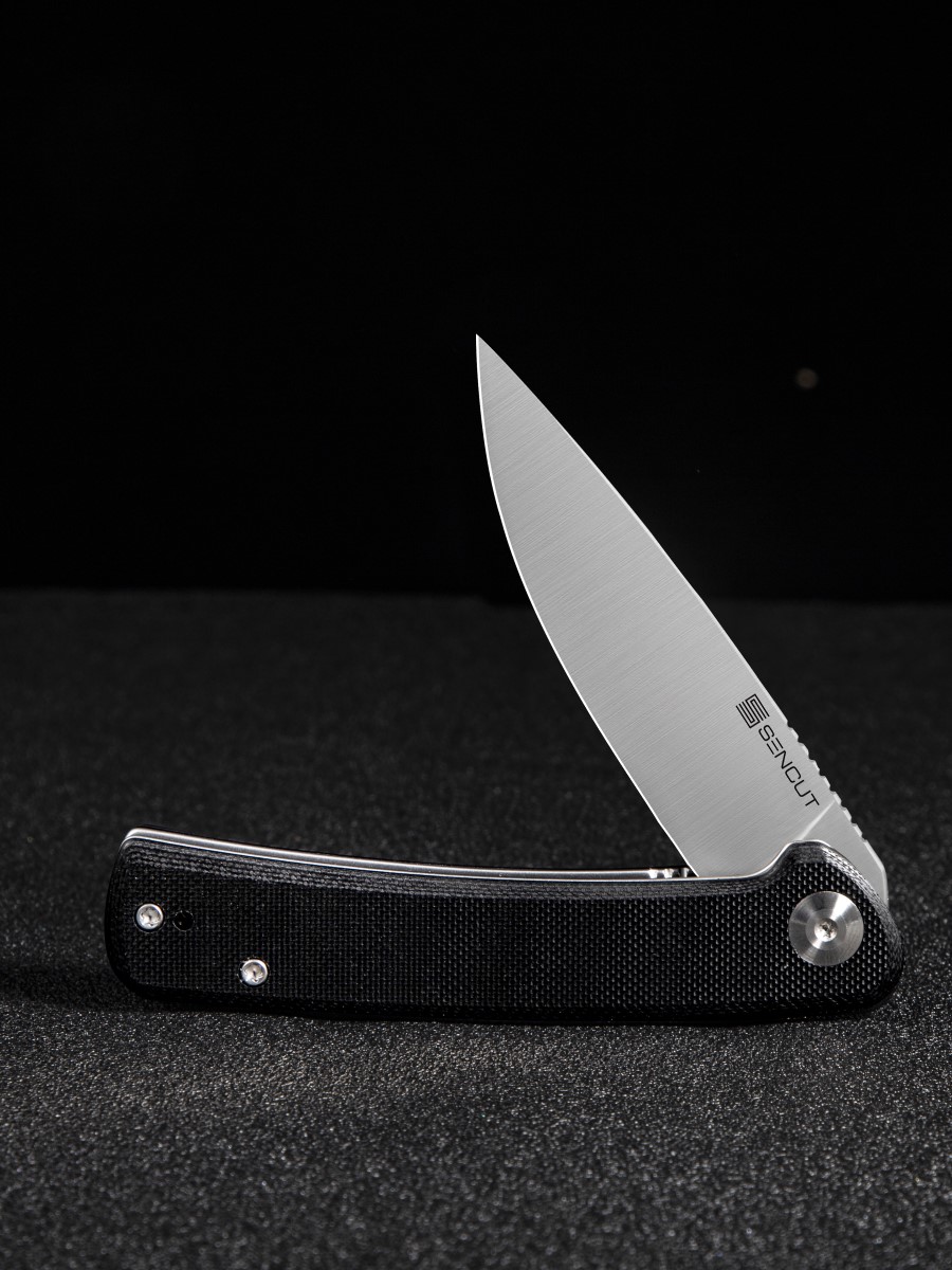 картинка Складной нож SENCUT Neches 10Cr15CoMoV Steel Satin Handle G10 Black