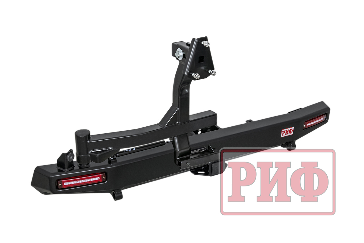 картинка Бампер задний РИФ УАЗ Хантер с квадратом под фаркоп, фонарями и калиткой лифт