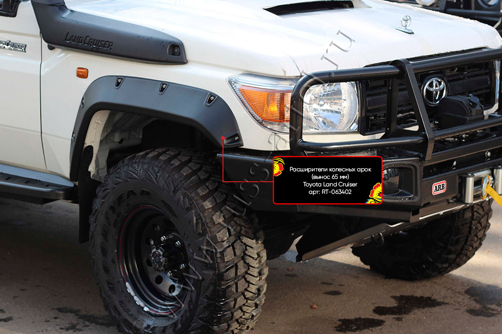 картинка Расширители колесных арок (вынос 65 мм) Toyota Land Cruiser 79 2007-