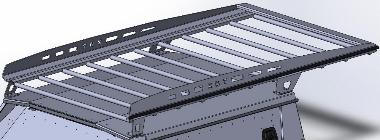 картинка Багажник KDT для кунга на Toyota Tundra алюминиевый 1.25x2.4м