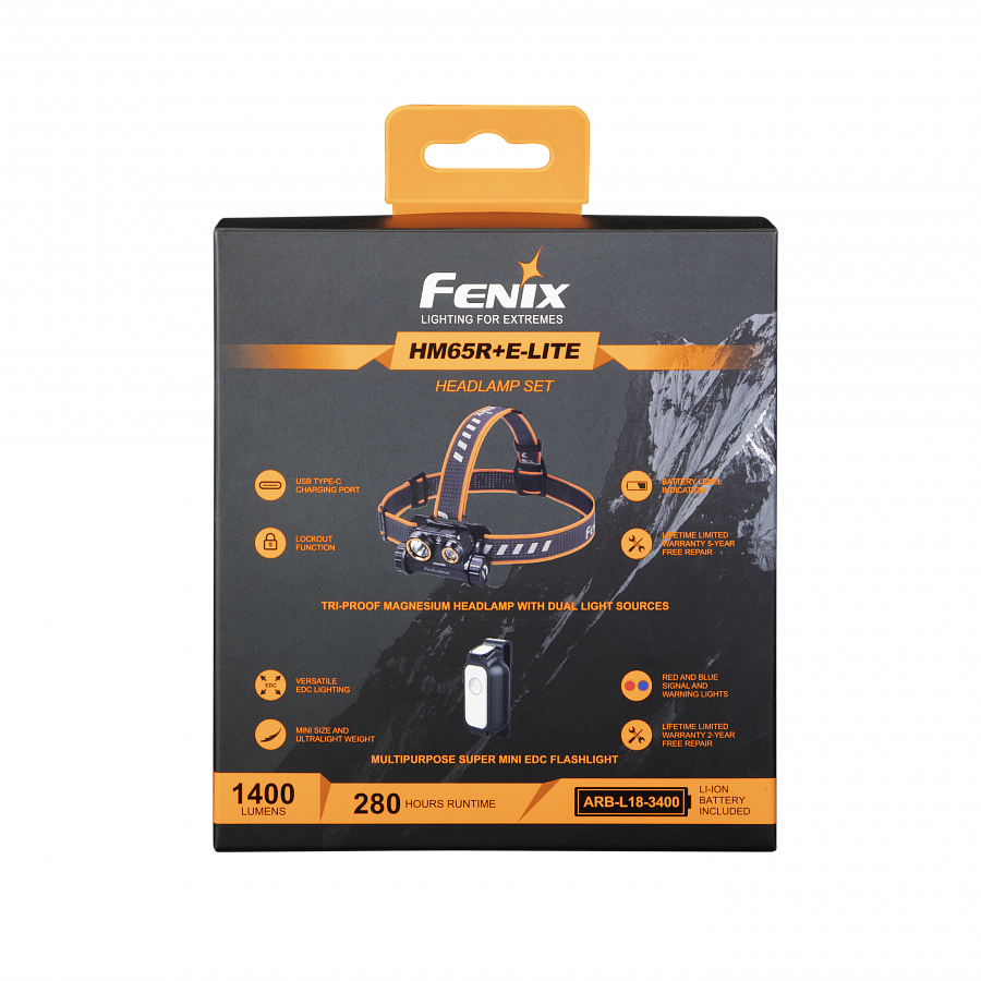картинка Набор Fenix HM65R LED Headlight+E-LITE, HM65RE-LITE