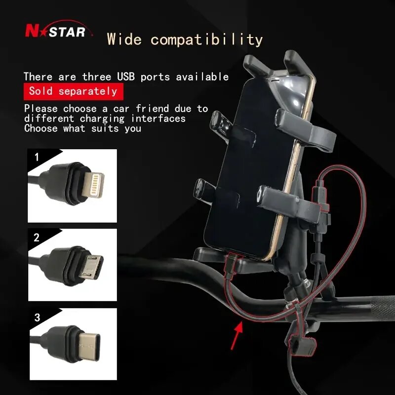 NS-ADC Кабель N-STAR USBA-microUSB. 30 см, водонепроницаемый