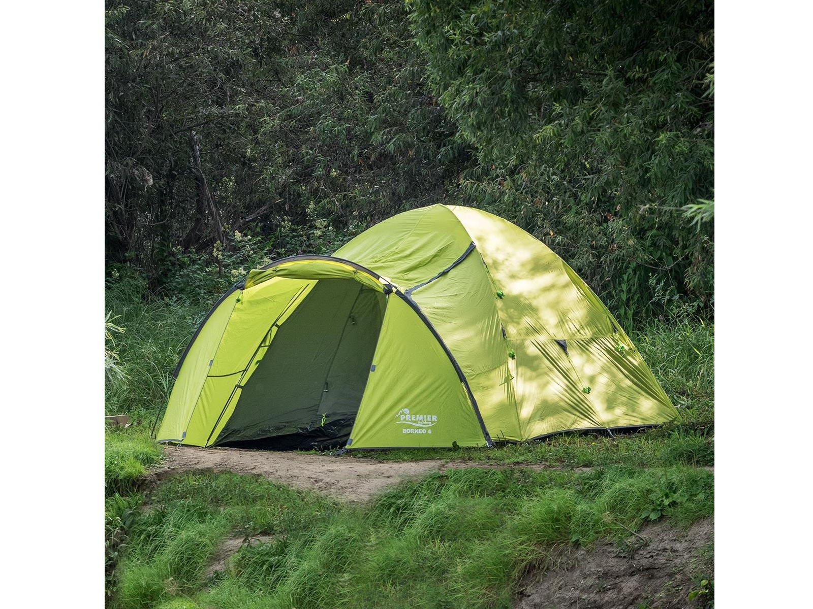 картинка Палатка PREMIER BORNEO-4-G зеленая