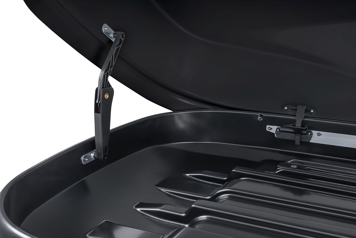 картинка Бокс автомобильный на крышу Pentair PYTHON 450L черный глянец, двусторонний